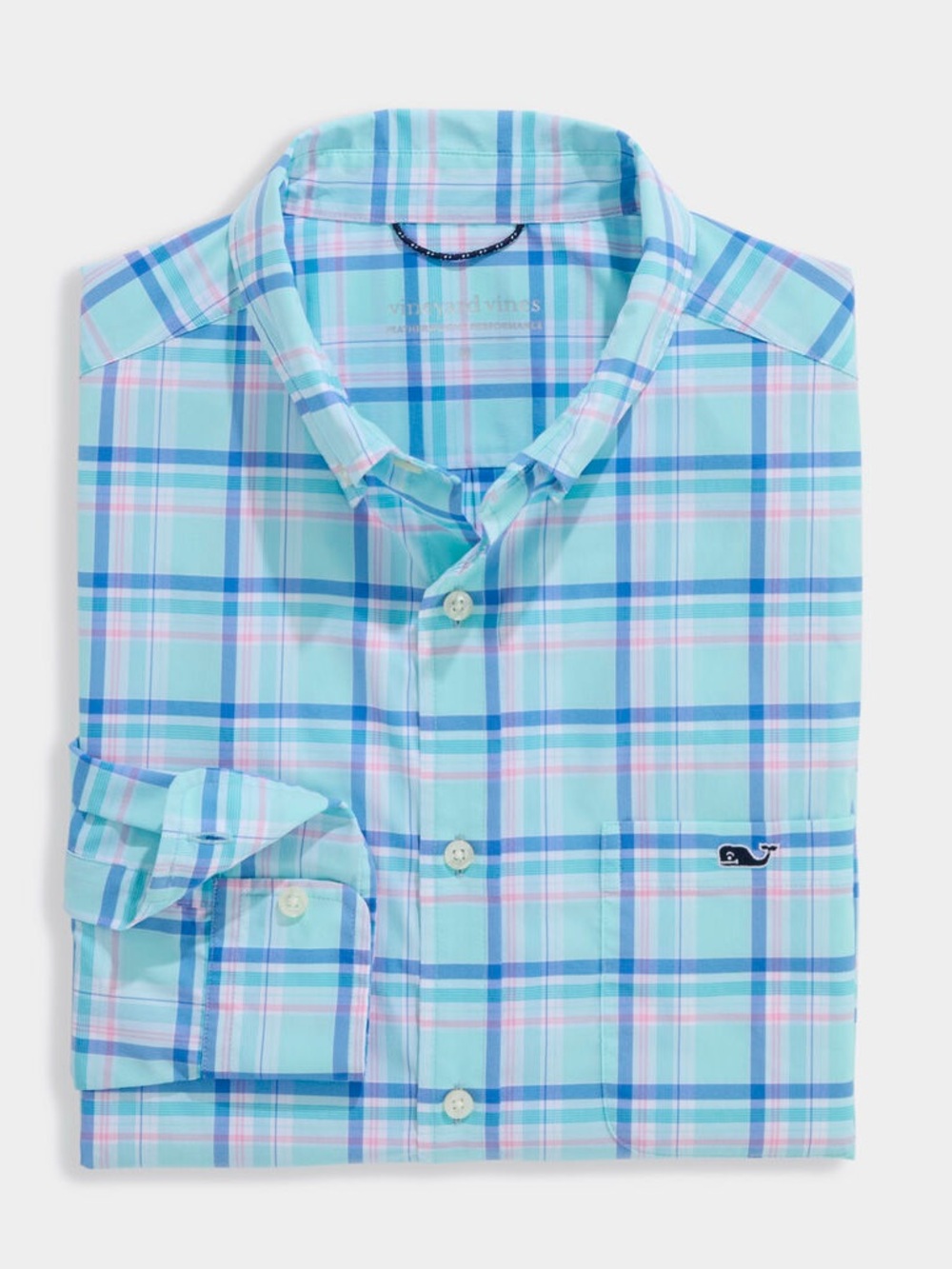NWT Vineyard Vines - Performance Coconut Key Plaid Featherweight Shirt - Picture 2 of 4